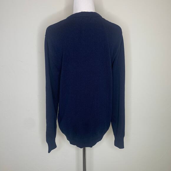 Dockers Blue Green Snowflake Sweater Medium - Picture 2 of 8